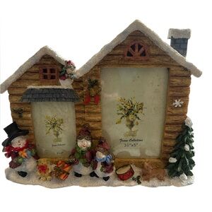Christmas Holiday Picture Frame Free-Standing Snowman 2x3 / 3.5x5 Frame Decor